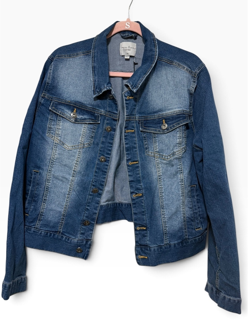NEW Lane Tree Denim Jacket 3X Blue Jean Jacket